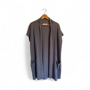 Soft Cashmere Blue Open Front Cardigan Size Small/Medium